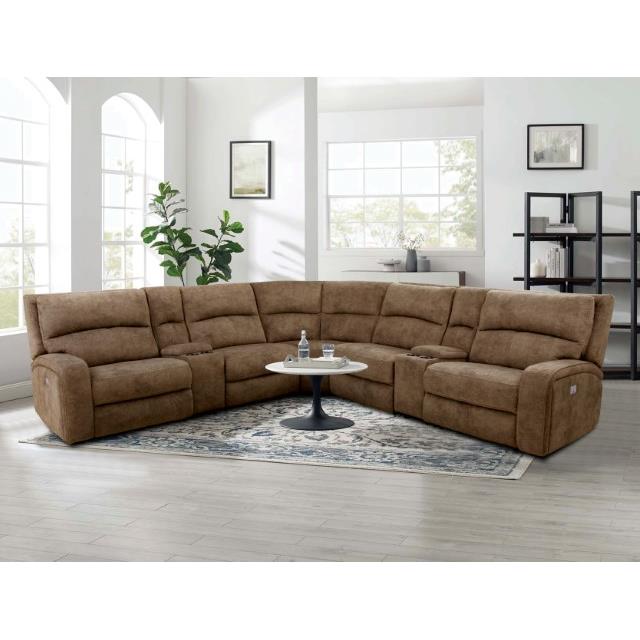 Furniture of America Sectionals Power Recline CM9915BR-SECT-PM IMAGE 2