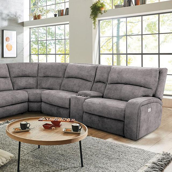 Furniture of America Sectionals Power Recline CM9915LG-SECT-PM IMAGE 1