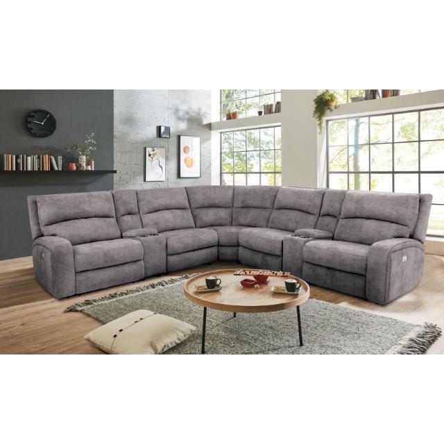 Furniture of America Sectionals Power Recline CM9915LG-SECT-PM IMAGE 2