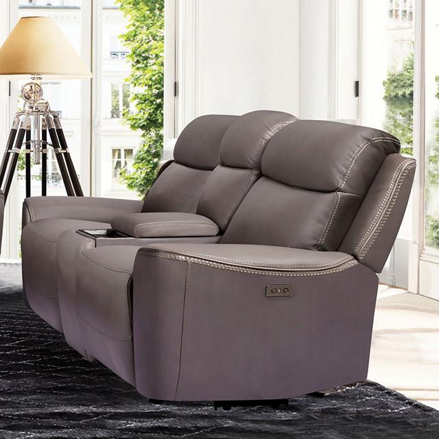 Furniture of America Loveseats Power Recline CM9922GY-LV-PM-PK IMAGE 1