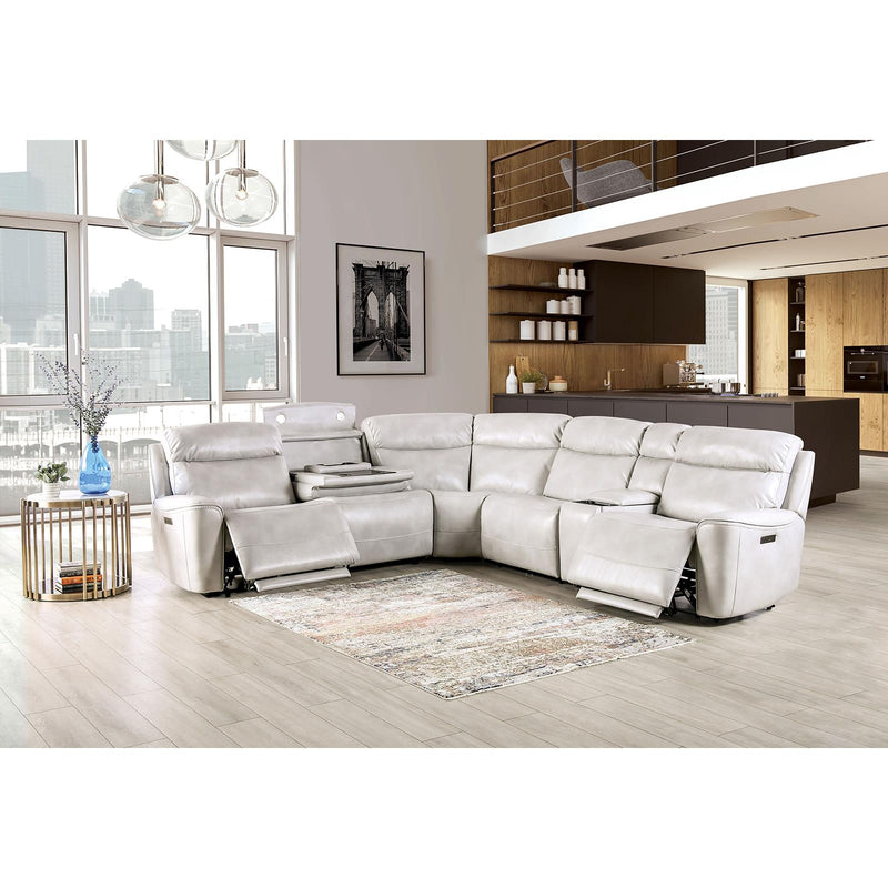 Furniture of America Sectionals Power Recline CM9923FG-SECT-PM IMAGE 2