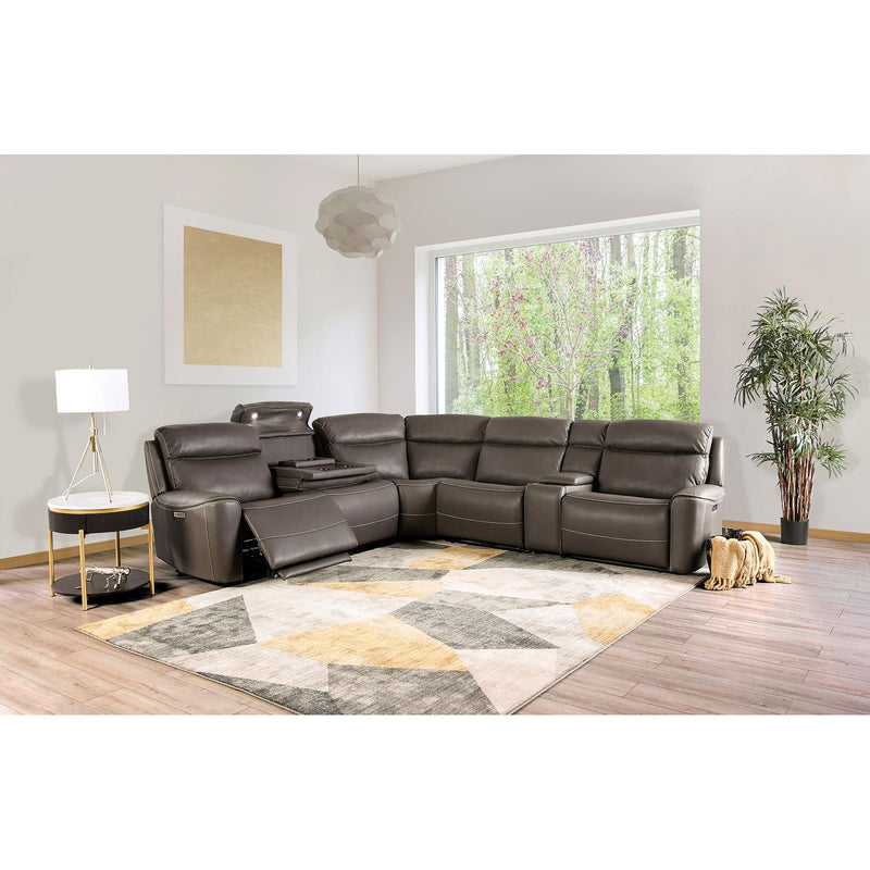 Furniture of America Sectionals Power Recline CM9923GY-SECT-PM IMAGE 2