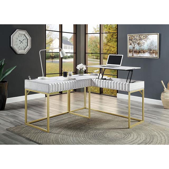 Furniture of America Office Desks Corner Desks CM-DK406WH-PK IMAGE 2