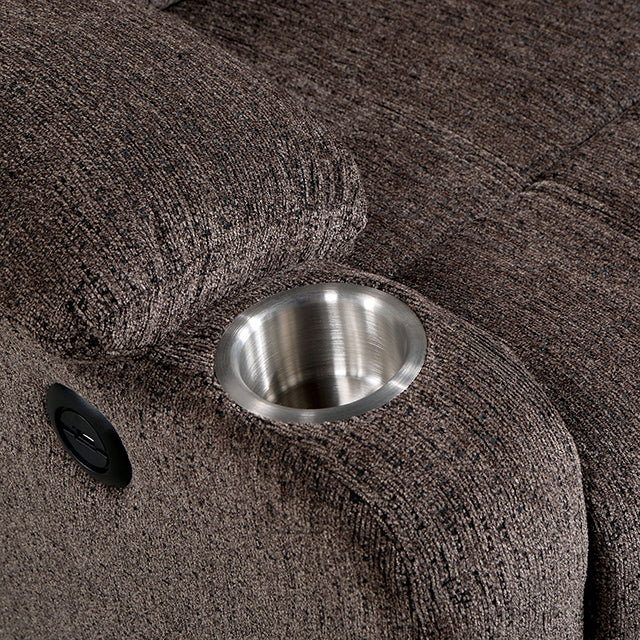 Furniture of America Hadrian Power Recliner CM-RC6749BR IMAGE 2