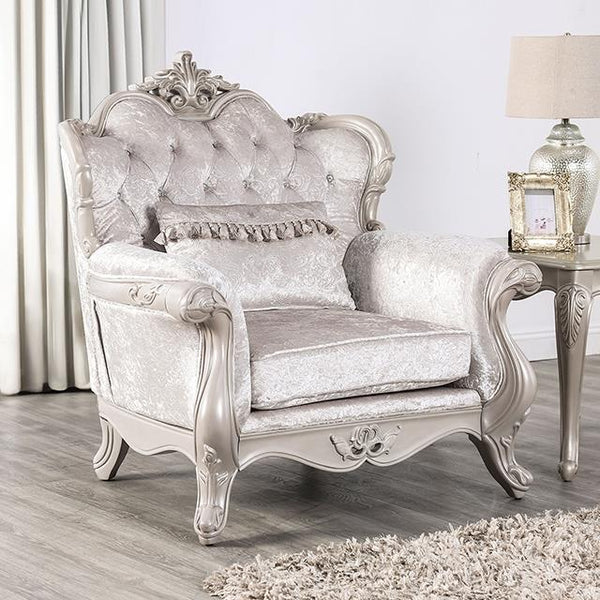 Furniture of America Chairs Stationary FM65001WH-CH IMAGE 1