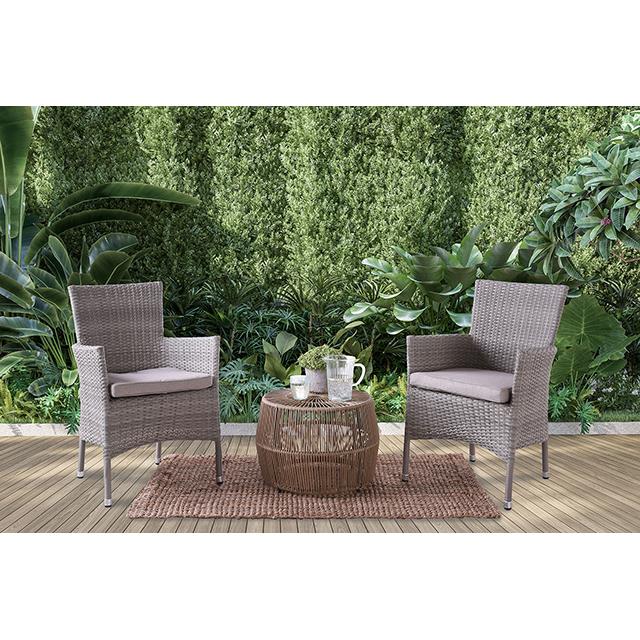 Furniture of America Outdoor Seating Sets FM80003NT-3PC-06GY IMAGE 2