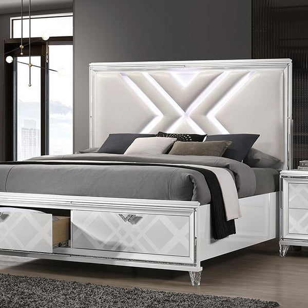 Furniture of America Emmeline FOA7147WH-Q Queen Bed IMAGE 1