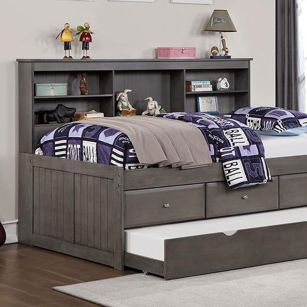 Furniture of America Tibalt FOA7466GY-F Full Bed w/ Trundle IMAGE 1