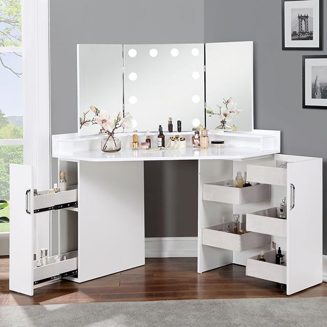 Furniture of America Vanity Tables and Sets Table FOA-DK5134WH-PK IMAGE 2