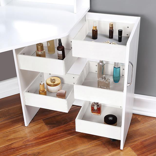 Furniture of America Vanity Tables and Sets Table FOA-DK5134WH-PK IMAGE 5