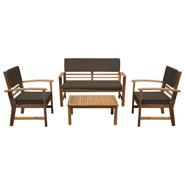 Furniture of America Outdoor Seating Sets GM-1020BR-4PK IMAGE 1
