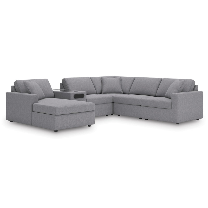 Signature Design by Ashley Modmax 92104S50 6 pc Sectional with Audio System and Chaise IMAGE 1