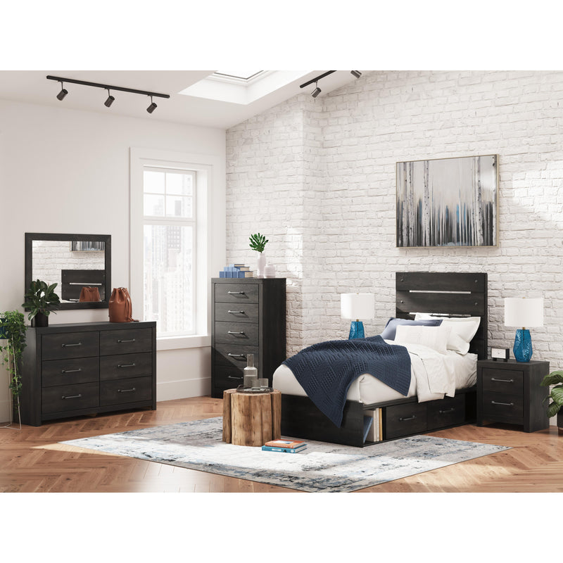 Signature Design by Ashley Hollivern B2108B17 Twin Panel Storage Bed IMAGE 9