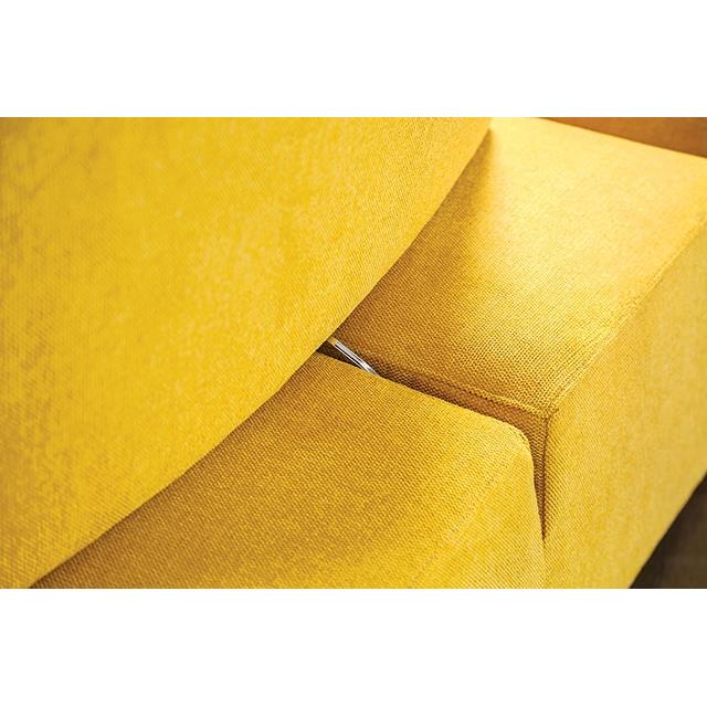  Furniture of America Stavanger FM63001YL-G Curved 3-Seater IMAGE 4