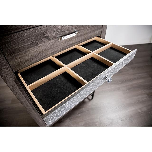 Furniture of America Voleta FM7212GY-N Night Stand IMAGE 3