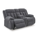  Signature Design by Ashley Observation PC2140596 Double Reclining Power Loveseat with Console IMAGE 2