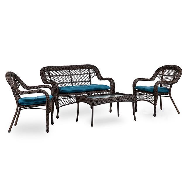 Furniture of America Outdoor Seating Sets LA-L008DT-4PC IMAGE 1
